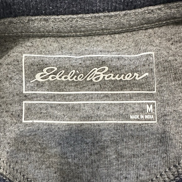 Eddie Bauer Mens Navy Blue Waffle Knit Thermal Long Sleeve Crewneck M - Picture 7 of 13